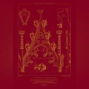 Architectural Print: St. Katherine's Church Elevation, Section and Details / A2